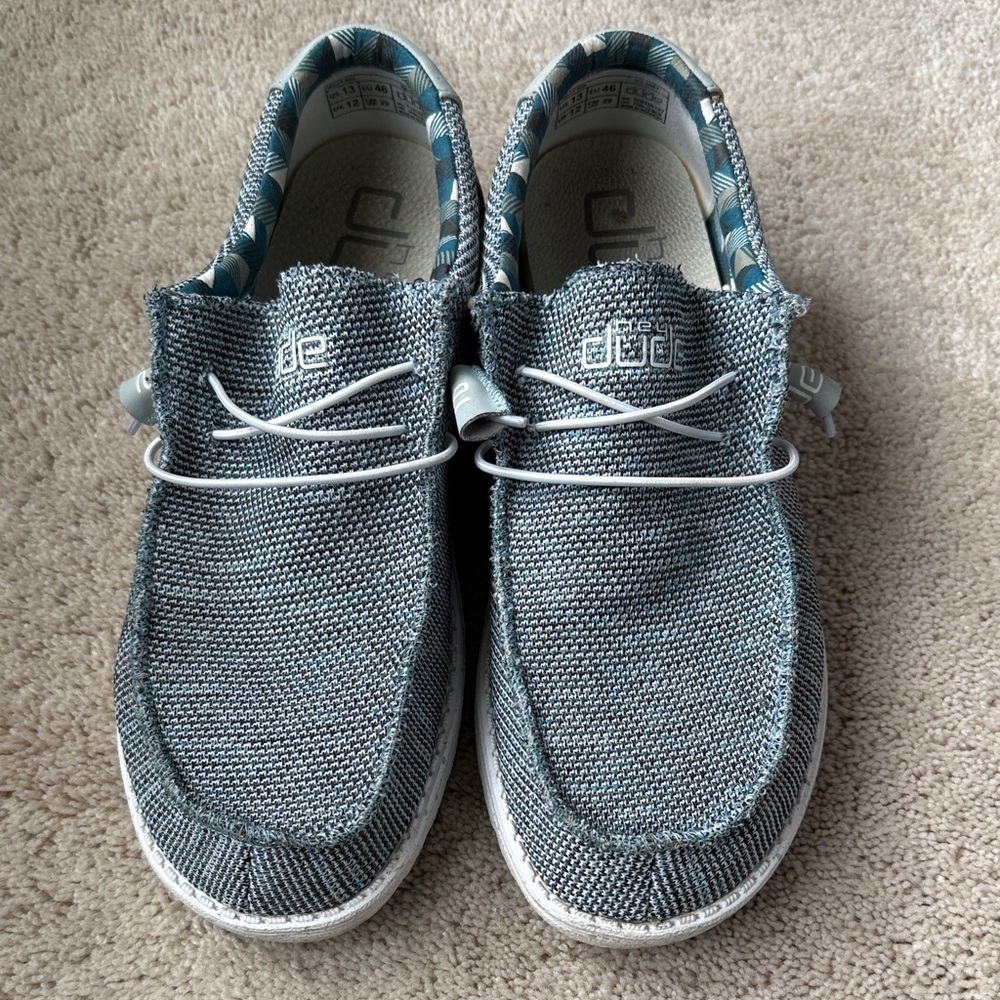 Hey Dude Blue Textured Slip-On Shoes